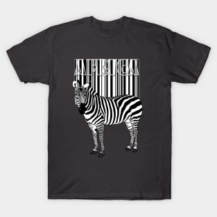 Zebra Barcode T-shirt T-Shirt